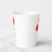 Red Poppy Flowers Papieren Bekers (Rechts)