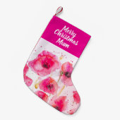 Red Poppy Flowers Poppies Floral Flower Christmas Kleine Kerstsok (Voorkant (Hangend))