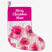 Red Poppy Flowers Poppies Floral Flower Christmas Kleine Kerstsok (Voorkant)