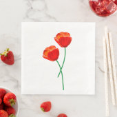 Red Poppy Flowers Servet (Insitu)