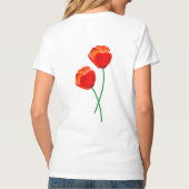 Red Poppy Flowers T-shirt (Achterkant)