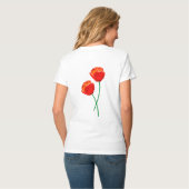 Red Poppy Flowers T-shirt (Achterkant volledig)