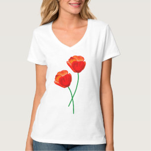 Red Poppy Flowers T-shirt