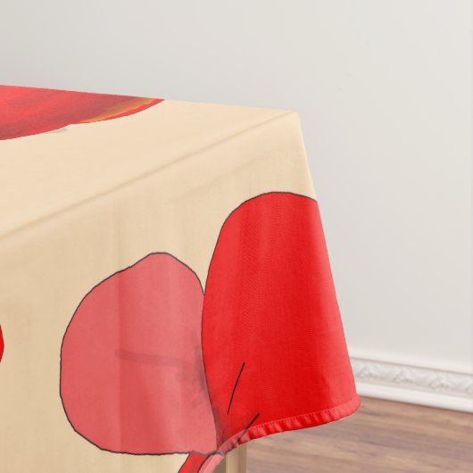 Red Poppy Flowers Tafelkleed (Voorbeeld)