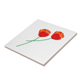 Red Poppy Flowers Tegeltje (Zijkant)