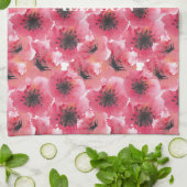 Red Poppy Flowers Theedoek (Gevouwen)