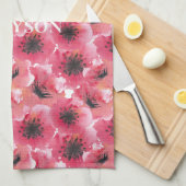 Red Poppy Flowers Theedoek (Quarter Fold)