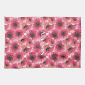 Red Poppy Flowers Theedoek (Horizontaal)