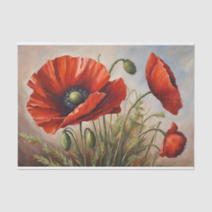 Red Poppy Flowers Tissuepapier