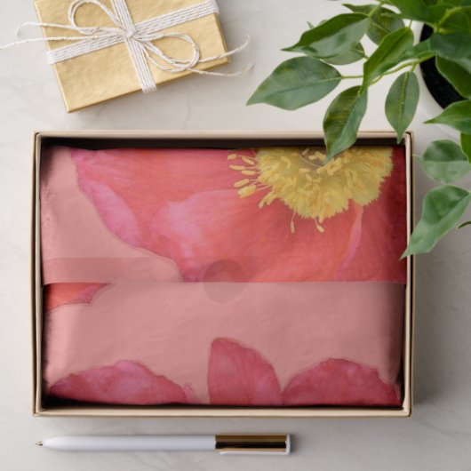 Red Poppy Flowers Tissuepapier (Geschenk)