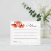 Red Poppy Flowers Vrijgezellenfeest Weddenschap Kaart (Staand voorkant)