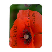 Red Poppy Formal slaat de datum op Magneet (Verticaal)