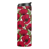 Red Poppy garden 2 Thermal Tumbler Thermosbeker (Gedraaid links)