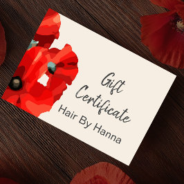 Red Poppy Gift Certificate