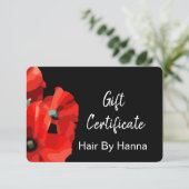 Red Poppy Gift Certificate (Staand voorkant)
