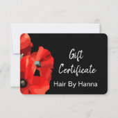 Red Poppy Gift Certificate (Voorkant)
