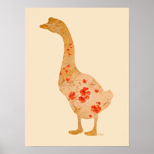 Red Poppy Goose Poster (Voorkant)