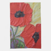Red Poppy Hand Towel Theedoek (Verticaal)