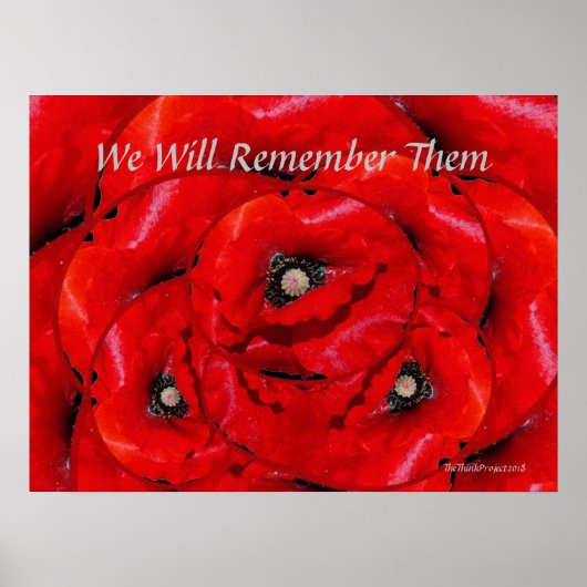 Red Poppy Herinnering aan het Poster (Voorkant)