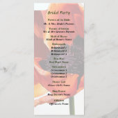 Red Poppy in Sunshine Wedding Program Programmakaart (Achterkant)