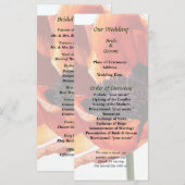 Red Poppy in Sunshine Wedding Program Programmakaart (Voorkant / Achterkant)