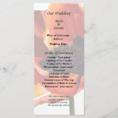 Red Poppy in Sunshine Wedding Program Programmakaart (Voorkant)