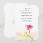 Red Poppy Invitation Kaart (Voorkant / Achterkant)