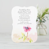 Red Poppy Invitation Kaart (Staand voorkant)