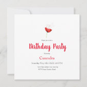 Red Poppy Invitation Kaart (Voorkant)