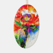Red Poppy Keramisch Ornament (Rechts)