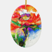 Red Poppy Keramisch Ornament (Voorkant)