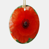 Red Poppy kerst Keramisch Ornament (Rechts)