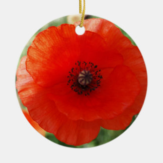 Red Poppy kerst Keramisch Ornament