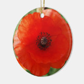 Red Poppy kerst Keramisch Ornament (Links)