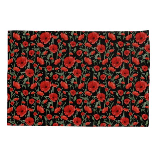 Red Poppy Kussensloop (Achterkant)