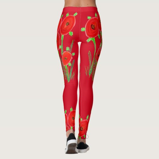 Red Poppy Leggings (Achterkant)