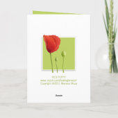 Red Poppy limoen Moederdag Kaart (Achterkant)