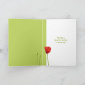 Red Poppy limoen Moederdag Kaart (Binnen)