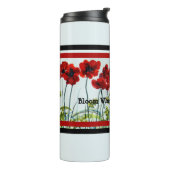 Red Poppy Line Dancers Art Thermische Tumbler Thermosbeker (Gedraaid links)