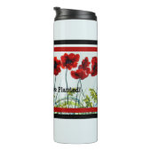 Red Poppy Line Dancers Art Thermische Tumbler Thermosbeker (Geroteerd rechts)
