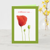 Red Poppy Love Kaart (Gele Bloem)