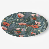 Red Poppy Meadow Papieren Bordje (Gekanteld)