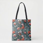 Red Poppy Meadow Tote Bag (Voorkant)