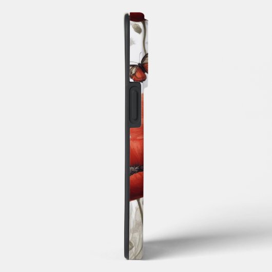 Red Poppy Monogram Case-Mate iPhone Case (Achterkant / Rechts)