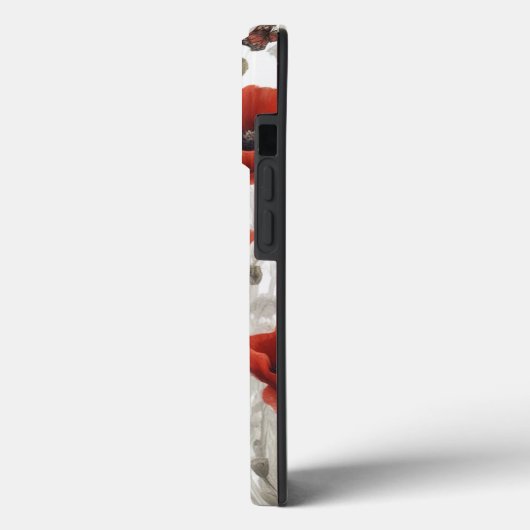 Red Poppy Monogram Case-Mate iPhone Case (Achterkant / Links)