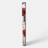 Red Poppy Monogram iPhone Hoesje (Linkerkant)
