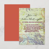 RED POPPY MUSICAL Bat Mitzvah Party Kaart (Voorkant / Achterkant)