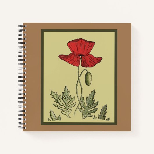 Red Poppy Notitieboek (Voorkant)