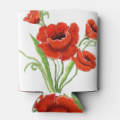 Red Poppy-ontwerp Blikjeskoeler (Achterkant)