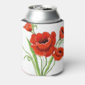 Red Poppy-ontwerp Blikjeskoeler (Blikje Achterkant)